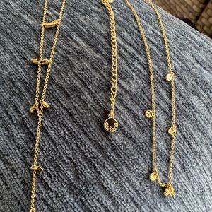 3 Gorjana Necklaces - choker, dangle, Y necklace plus extender